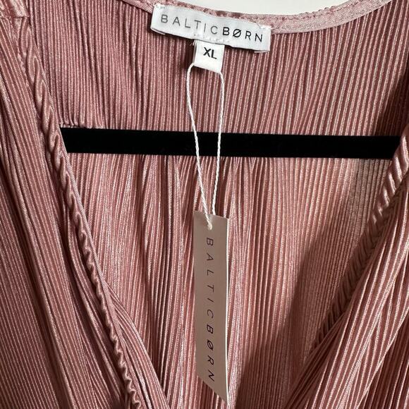 NWT Baltic Born Athena Pleated Maxi Dress Womens Pink Size XL X-Large - Picture 4 of 5